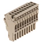 Weidmüller Stikklemme beige fjeder blok 10-poler