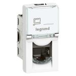 Dataudtag mosaic 1x rj45 kat.6 stp modular jack og tekstfelt 1m hvid