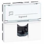 Dataudtag mosaic 1x rj45 kat.6a stp modular jack og tekstfelt 2m hvid