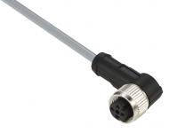 Følerkabel pvc m12 4-pin hun vinklet 5 meter xzcpv1241l5