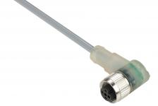 Følerkabel pvc m12 3-pin hun vinklet 2 meter 2 pnp led