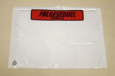 Polylomme selvklæbende 225x122mm følgeseddel
