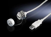Rittal 2482.220, 1 m, USB A, USB A, Hanstik/Hunstik, Hvid
