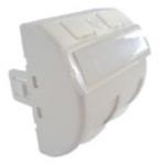 Dataudtag vinklet 2x leviton keystone konnekter hvid