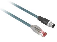 Pur ethernet kabel m12 lige rj45 10m