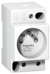 Acti9 modulstikkontakt ipc 16a pn med pinjord (fransk system) til montering på din-skinne. bredde 45 mm