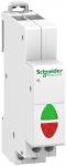 Signallampe iil rød+grøn led 12-48vac/dc estimeret til 100.000t bredde 18mm