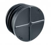 40mm (1 1/2) endeprop for tætning af flexrør plast sort