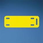 Id plade 76,2x25,4mm gul rl500