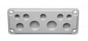 komplet polycarbonat 3xm20 2xm16 2 rrelse st gevindflange