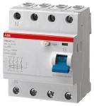 Fi fejlstrømsafbryder 40a 4 polet udløsestrøm 300ma type ac 400v ac 70mm bred f204ac-40/0,3