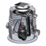ACO Sinkamat-K 50 mm til installation i gulv, gråt spildevand