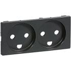 koksgr jord med 2-pol m 2 stikkontakt for kning afd fuga lk